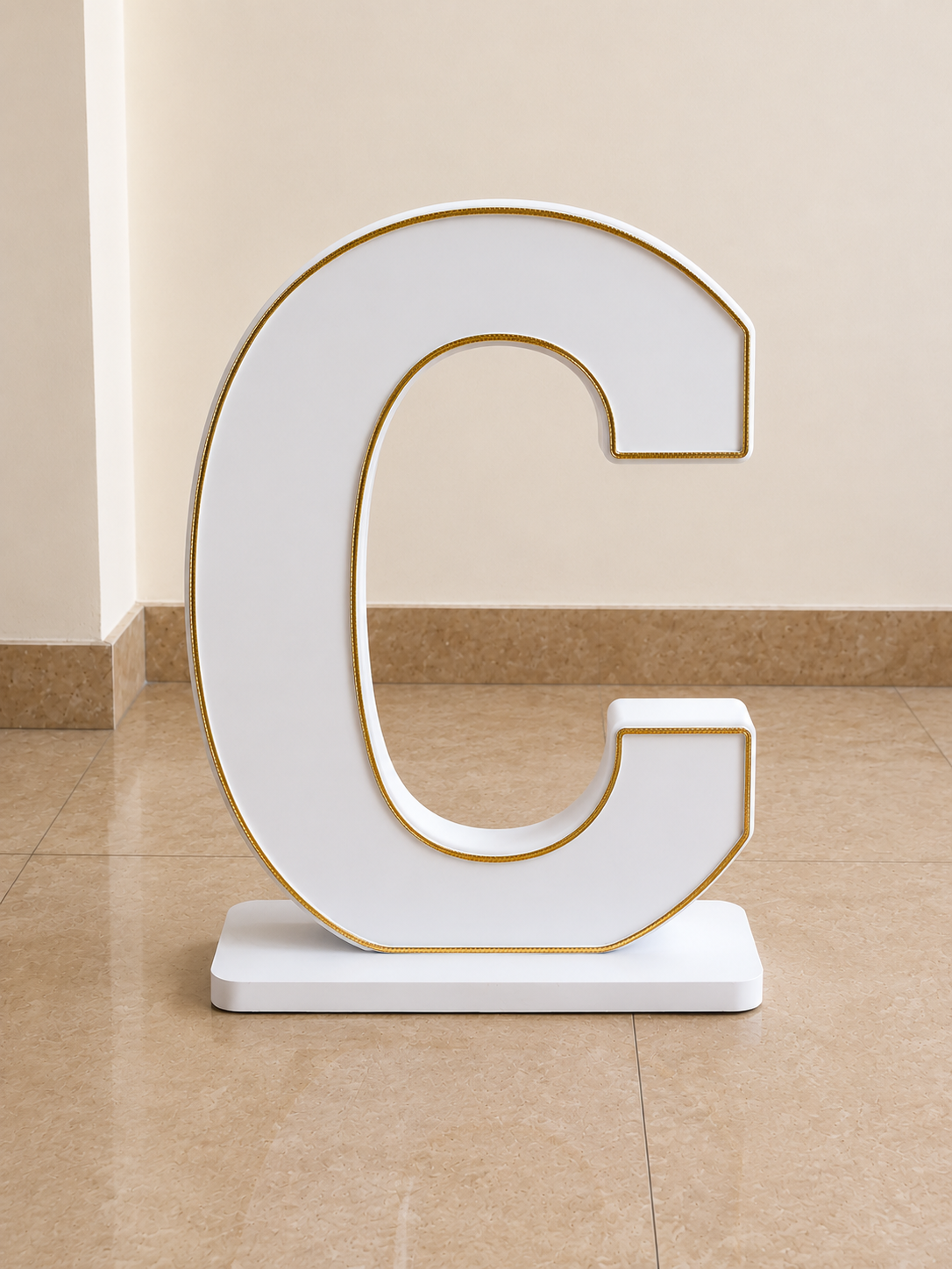 C Letter With Strip