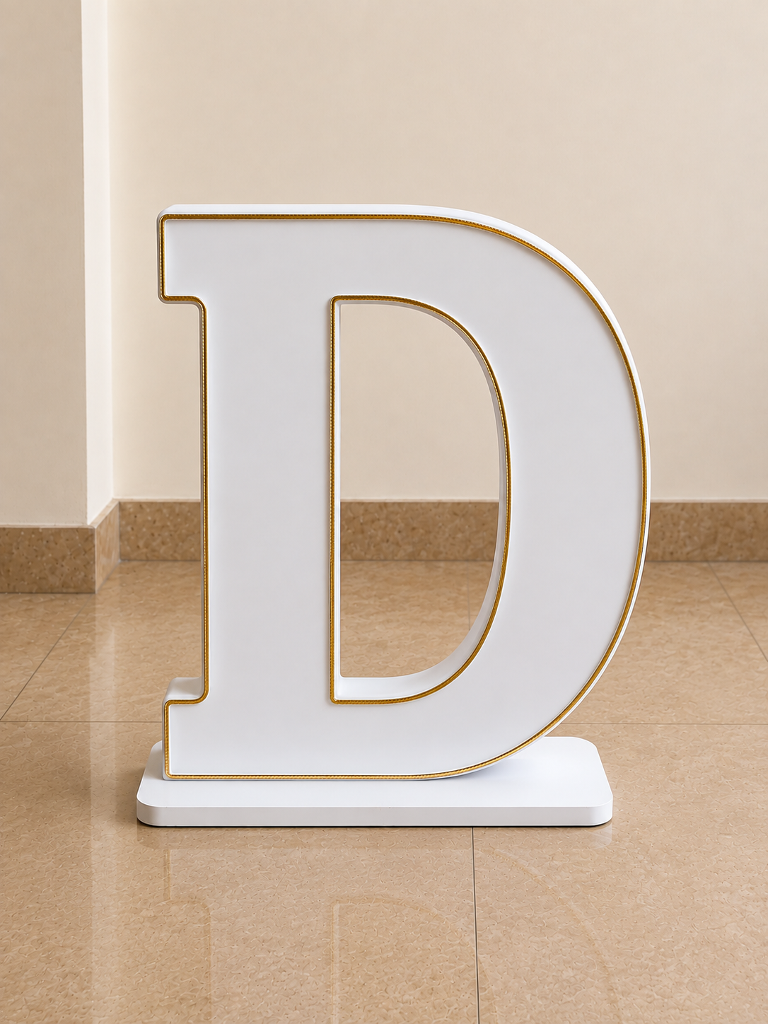 D Letter With Strip
