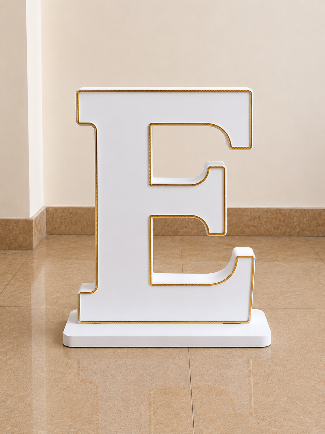 E Letter With Strip