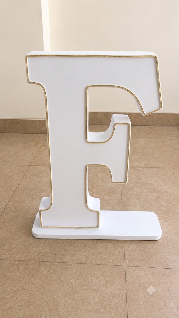 F Letter With Strip 