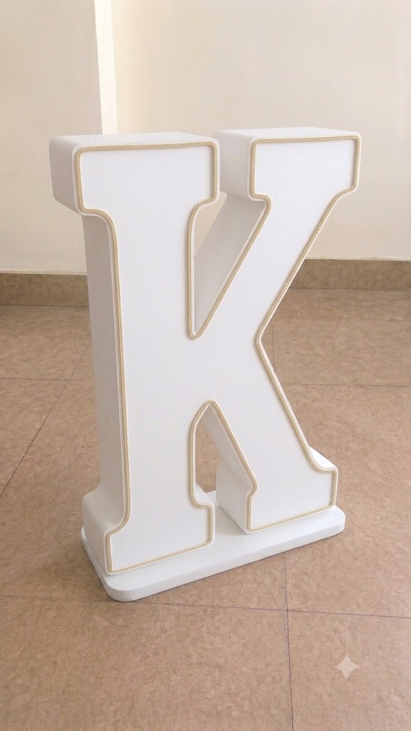 K Letter With Strip 