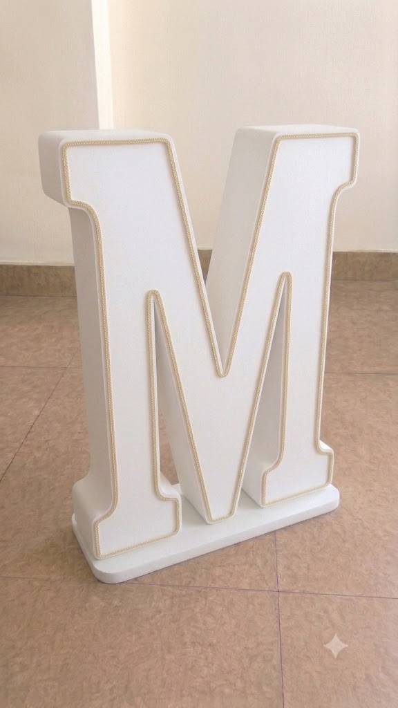 M Letter With Strip 
